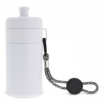 Bidón blanco libre de BPA con cordón de transporte 500ml color blanco