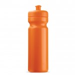 Bidón deportivo de plástico libre de BPA y 100% antigoteo 750ml color naranja