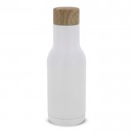 Botella de doble pared de acero inoxidable con colador para té 340ml color blanco