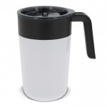 Taza de acero inoxidable de doble pared y capacidad de 400ml color blanco