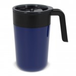 Taza de acero inoxidable de doble pared y capacidad de 400ml color azul oscuro