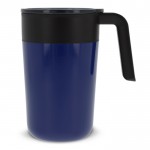 Taza de acero inoxidable de doble pared y capacidad de 400ml color azul oscuro tercera vista