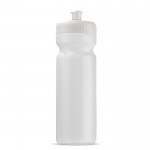 Bidón deportivo de plástico orgánico y hecho en EU 750ml color blanco transparente