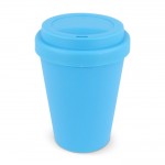 Vaso take away de plástico reciclado en vivos colores 250ml color azul claro