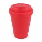 Vaso take away de plástico reciclado en vivos colores 250ml color rojo