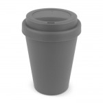 Vaso take away de plástico reciclado en vivos colores 250ml color gris