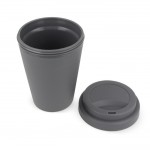 Vaso take away de plástico reciclado en vivos colores 250ml color gris tercera vista