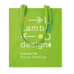 Bolsa de algodón colores de 180 gr/m2 color verde lima impreso