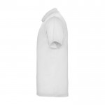 Polo técnico de poliéster en punto piqué para hombre 150 g/m2 Roly color blanco vista lateral