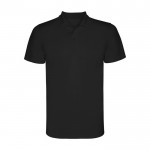 Polo técnico de poliéster en punto piqué para hombre 150 g/m2 Roly color negro