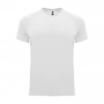 Camiseta técnica de poliéster 100% para hombre 135 g/m2 Roly color blanco