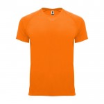 Camiseta técnica de poliéster 100% para hombre 135 g/m2 Roly color naranja fluorescente