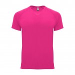 Camiseta técnica de poliéster 100% para hombre 135 g/m2 Roly color fucsia fluorescente