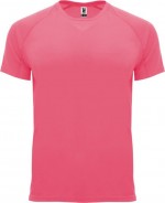 Camiseta técnica de poliéster 100% para hombre 135 g/m2 Roly color rosa fluorescente