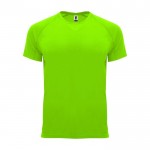 Camiseta técnica de poliéster 100% para hombre 135 g/m2 Roly color verde fluorescente