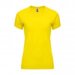 Camiseta técnica de poliéster 100% para mujer 135 g/m2 Roly color amarillo