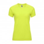 Camiseta técnica de poliéster 100% para mujer 135 g/m2 Roly color amarillo fluorescente