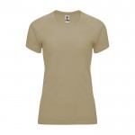 Camiseta técnica de poliéster 100% para mujer 135 g/m2 Roly color marrón grisáceo