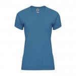 Camiseta técnica de poliéster 100% para mujer 135 g/m2 Roly color azul oscuro