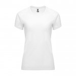 Camiseta técnica de poliéster 100% para mujer 135 g/m2 Roly color blanco