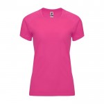 Camiseta técnica de poliéster 100% para mujer 135 g/m2 Roly color fucsia fluorescente