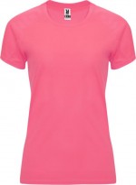 Camiseta técnica de poliéster 100% para mujer 135 g/m2 Roly color rosa fluorescente