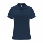 Polo técnico de punto piqué en poliéster 150 g/m2 para mujer Roly color azul marino