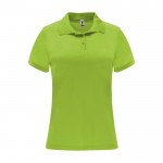 Polo técnico de punto piqué en poliéster 150 g/m2 para mujer Roly color verde lima