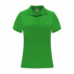 Polo técnico de punto piqué en poliéster 150 g/m2 para mujer Roly color verde manzana