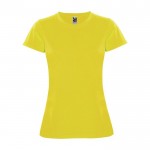 Camiseta técnica de punto piqué para mujer 150 g/m2 Roly color amarillo