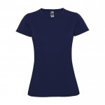 Camiseta técnica de punto piqué para mujer 150 g/m2 Roly color azul marino