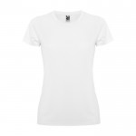 Camiseta técnica de punto piqué para mujer 150 g/m2 Roly color blanco