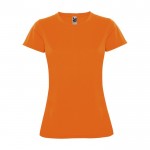 Camiseta técnica de punto piqué para mujer 150 g/m2 Roly color naranja fluorescente