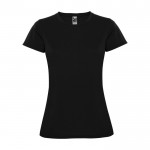 Camiseta técnica de punto piqué para mujer 150 g/m2 Roly color negro