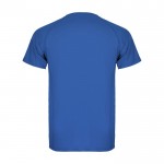 Camiseta técnica de punto piqué en poliéster para hombre 150 g/m2 Roly color azul real segunda vista trasera