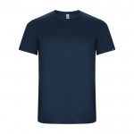 Camiseta técnica de 50% poliéster reciclado para hombre 135 g/m2 Roly color azul marino