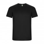 Camiseta técnica de 50% poliéster reciclado para hombre 135 g/m2 Roly color negro