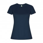 Camiseta técnica de 50% poliéster reciclado para mujer 135 g/m2 Roly color azul marino