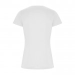 Camiseta técnica de 50% poliéster reciclado para mujer 135 g/m2 Roly color blanco segunda vista trasera