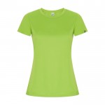 Camiseta técnica de 50% poliéster reciclado para mujer 135 g/m2 Roly color verde lima