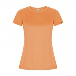 Camiseta técnica de 50% poliéster reciclado para mujer 135 g/m2 Roly color naranja fluorescente