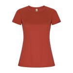 Camiseta técnica de 50% poliéster reciclado para mujer 135 g/m2 Roly color rojo