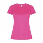 Camiseta técnica de 50% poliéster reciclado para mujer 135 g/m2 Roly color fucsia fluorescente