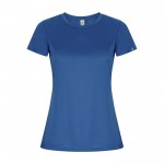 Camiseta técnica de 50% poliéster reciclado para mujer 135 g/m2 Roly color azul real