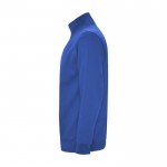 Sudadera de algodón y poliéster con media cremallera 280 g/m2 Roly color azul real vista lateral