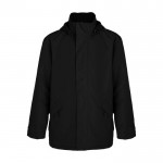 Chaqueta impermeable unisex de 100% poliéster 400 g/m2 Roly color negro