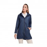 Chubasquero impermeable de poliéster para mujer 210 g/m2 Roly color azul marino imagen de estilo de vida