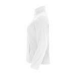 Chaqueta polar de poliéster 100% para mujer 300 g/m2 Roly color blanco vista lateral