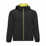 Chaqueta softshell de poliéster y elastano unisex 300 g/m2 Roly color negro