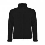 Chaqueta softshell de poliéster de 3 capas unisex 300 g/m2 Roly color negro